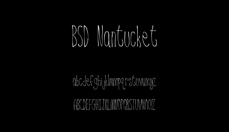 BSD Nantucket font