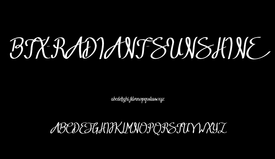 BTX-RADIANT-SUNSHINE font