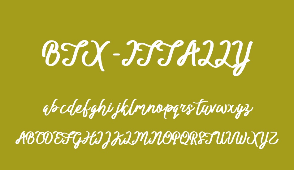 BTX-ITTALLY font