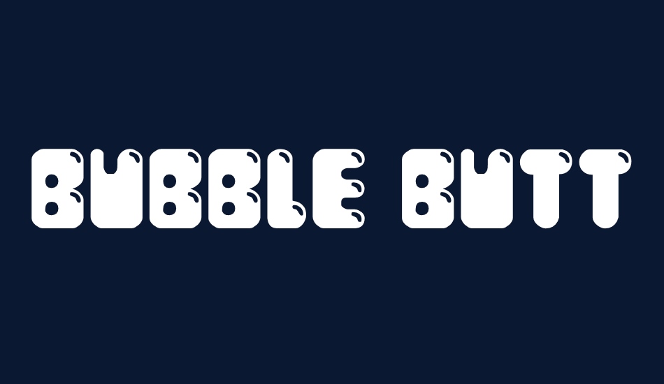 Bubble Butt font big