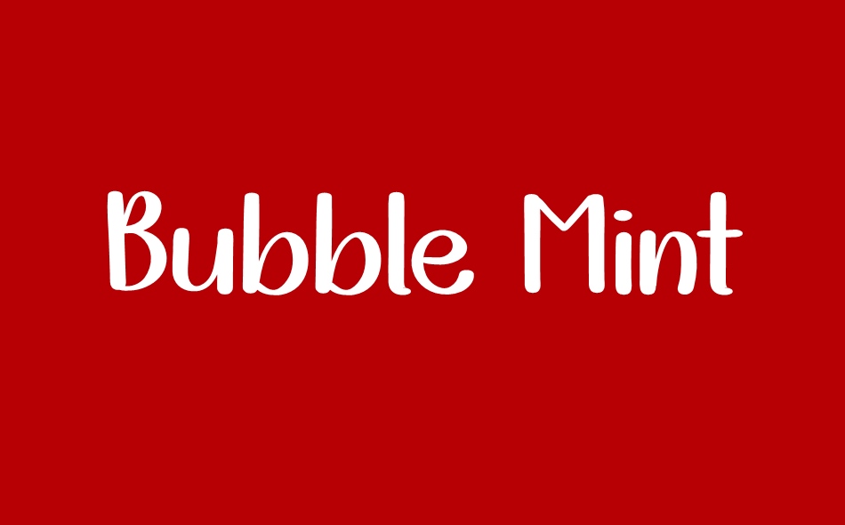 Bubble Mint font big