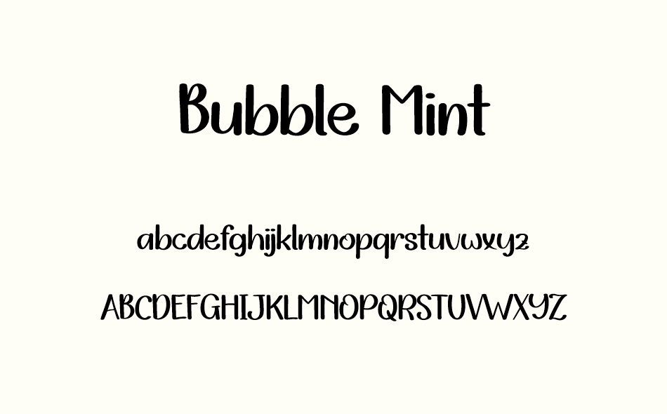 Bubble Mint font