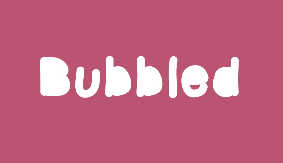 Bubbled font big