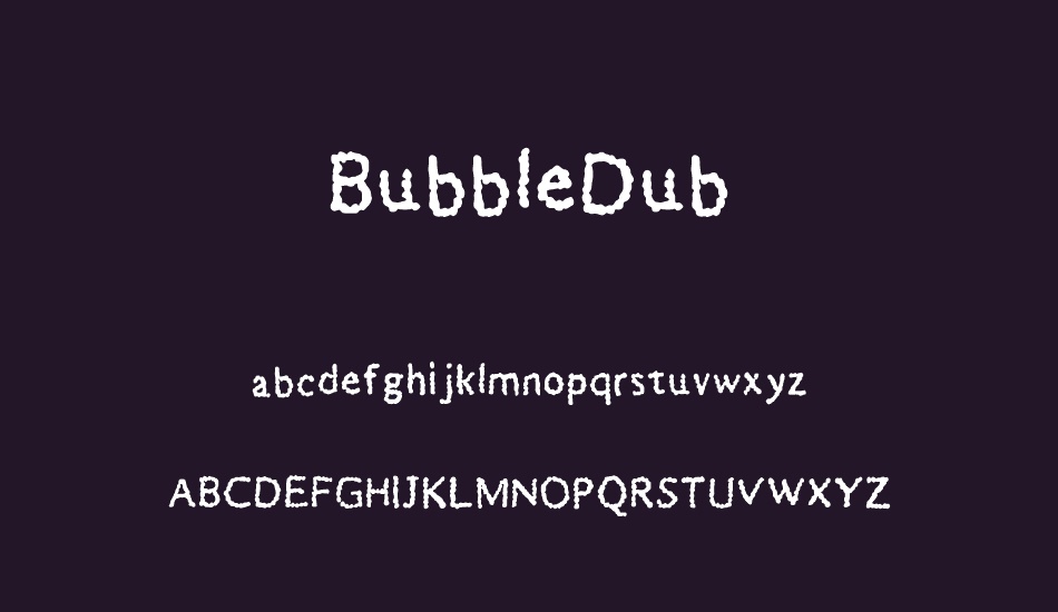 BubbleDub font