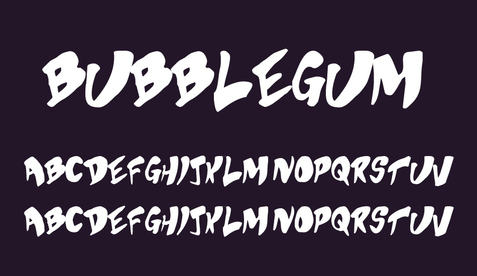 Bubblegum Superstar font