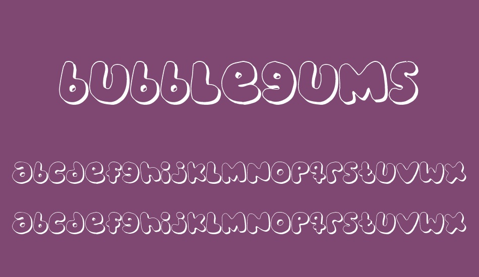 bubblegums font