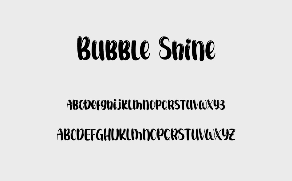 Bubble Shine font