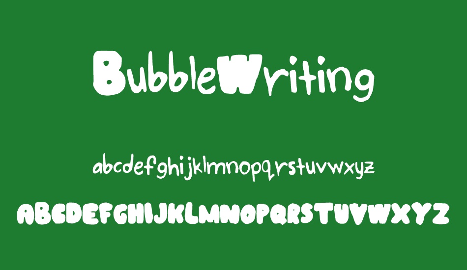 BubbleWriting font