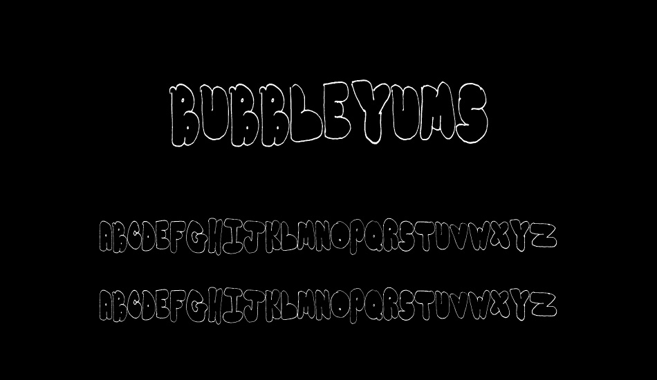 BubbleYums font