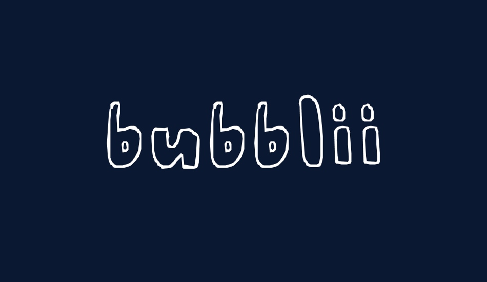 bubblii font big