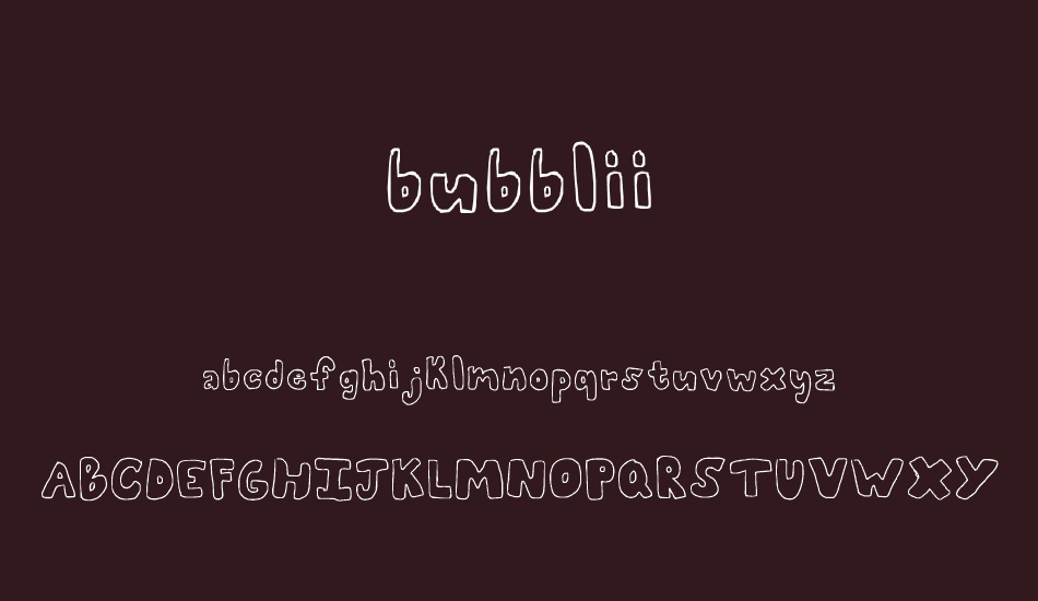 bubblii font