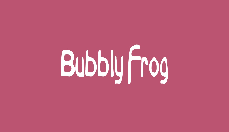 Bubbly Frog font big