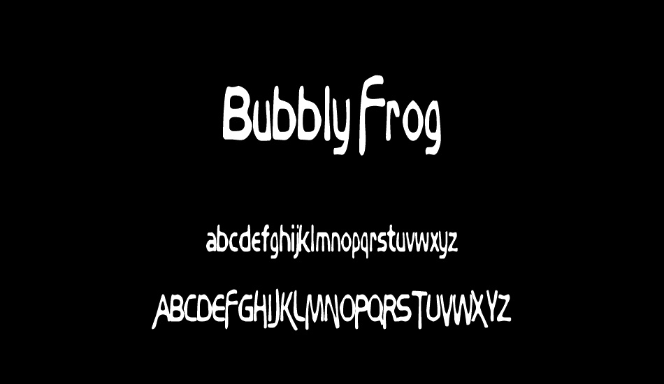 Bubbly Frog font