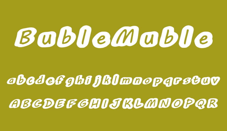 BubleMuble font