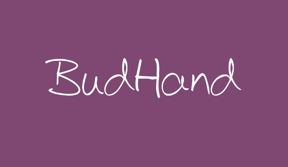 BudHand font big