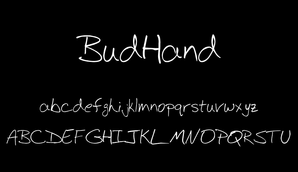 BudHand font