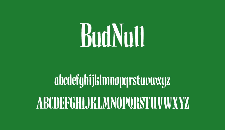 BudNull font