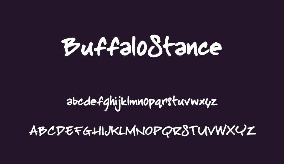 BuffaloStance font