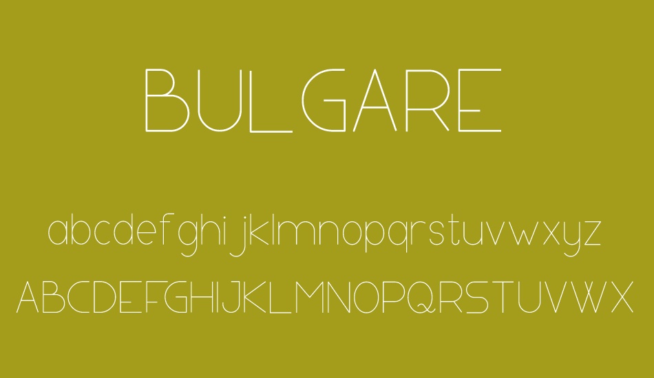 BULGARE font