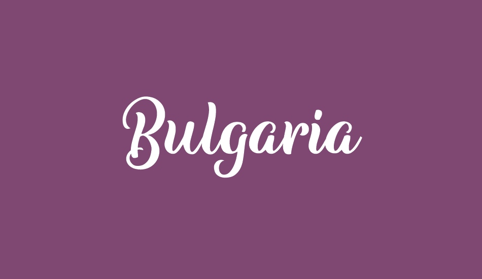 Bulgaria DEMO font big