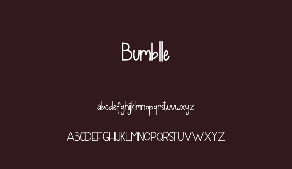 Bumblle font