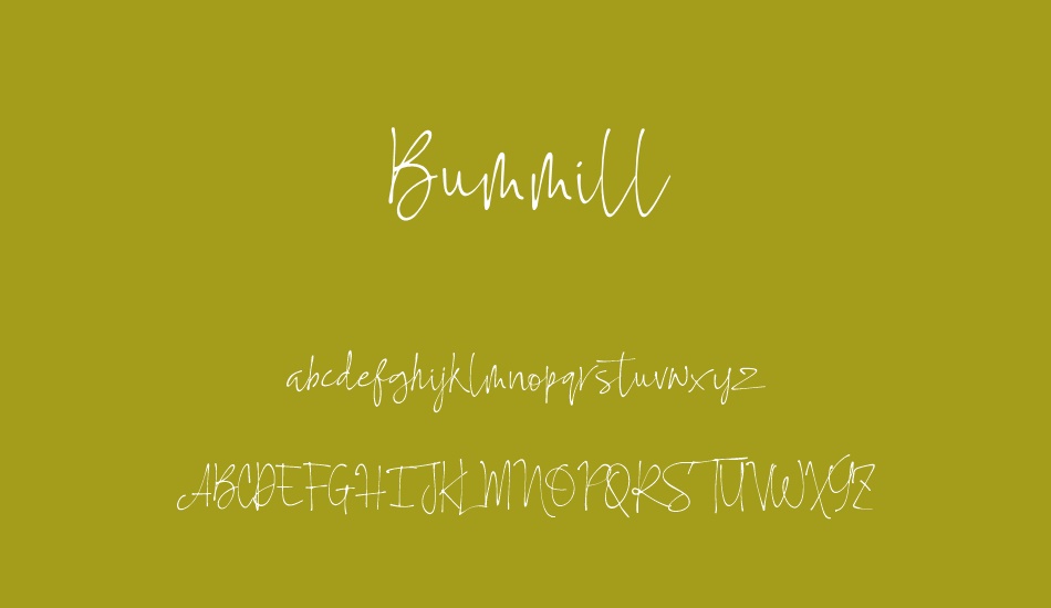 Bummill font