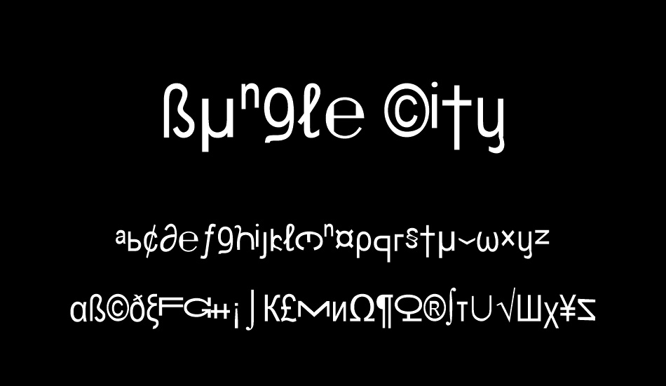 Bungle City font