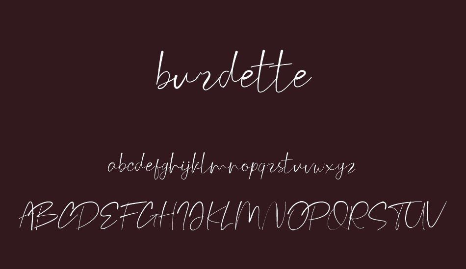 burdette font