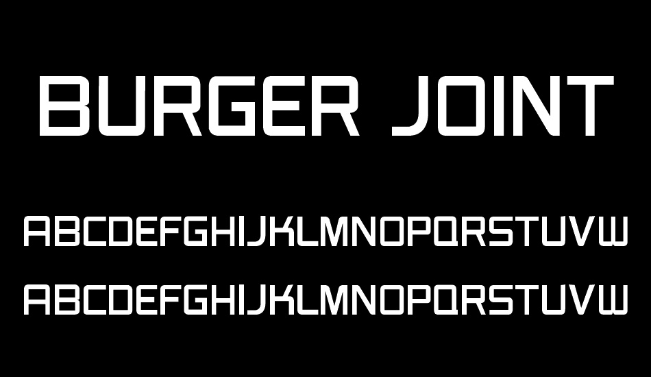 Burger Joint JL font