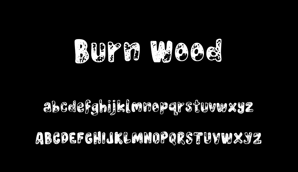 Burn Wood font