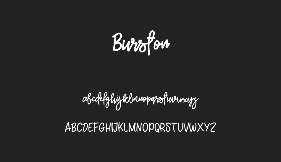 Burston font