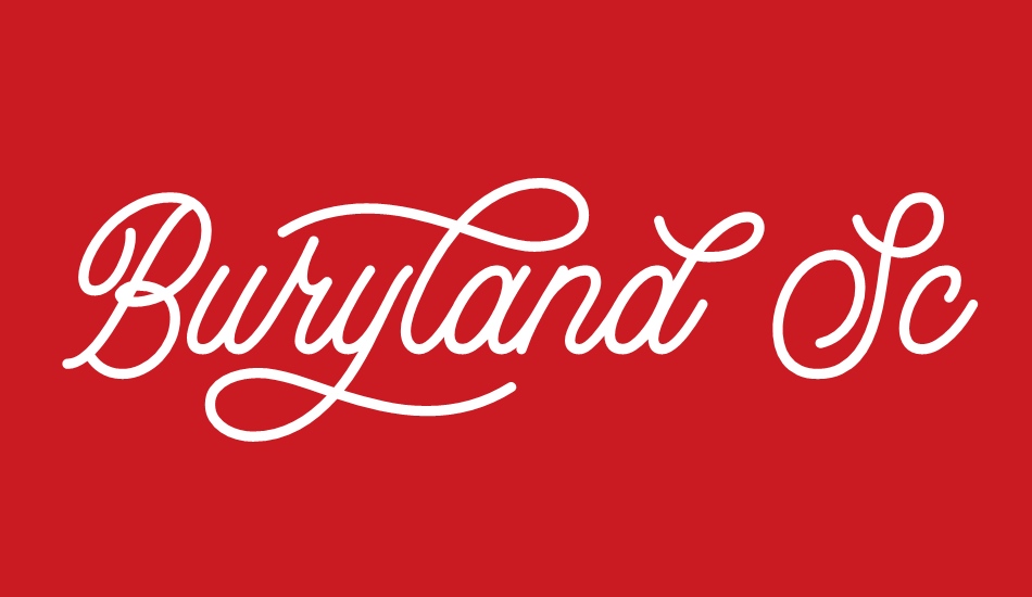 Buryland Script Regular DEMO font big