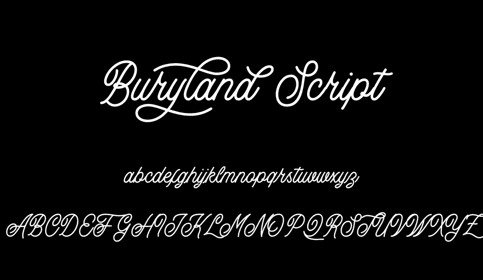 Buryland Script Regular DEMO font