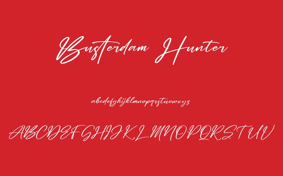 Busterdam Hunter font