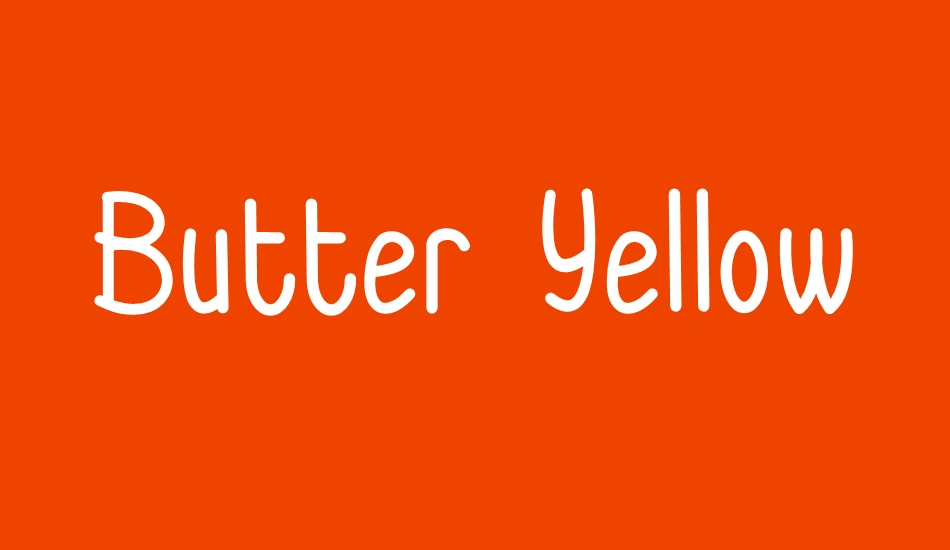 Butter Yellow Personal Use font big