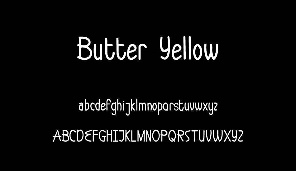 Butter Yellow Personal Use font