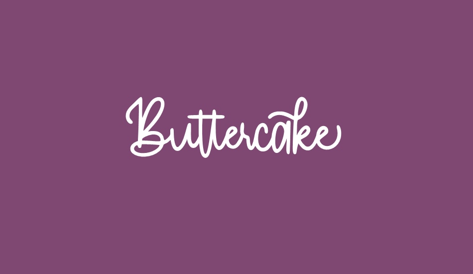 Buttercake font big