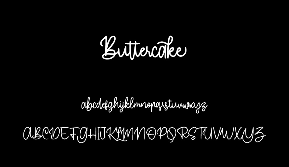 Buttercake font