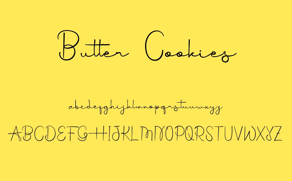 Butter Cookies font