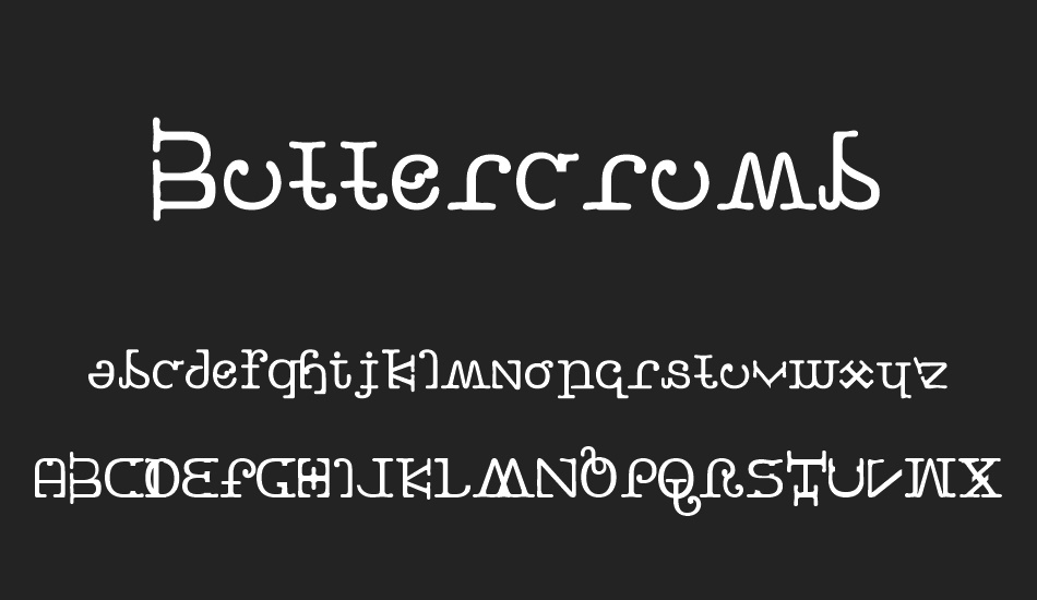 Buttercrumb font