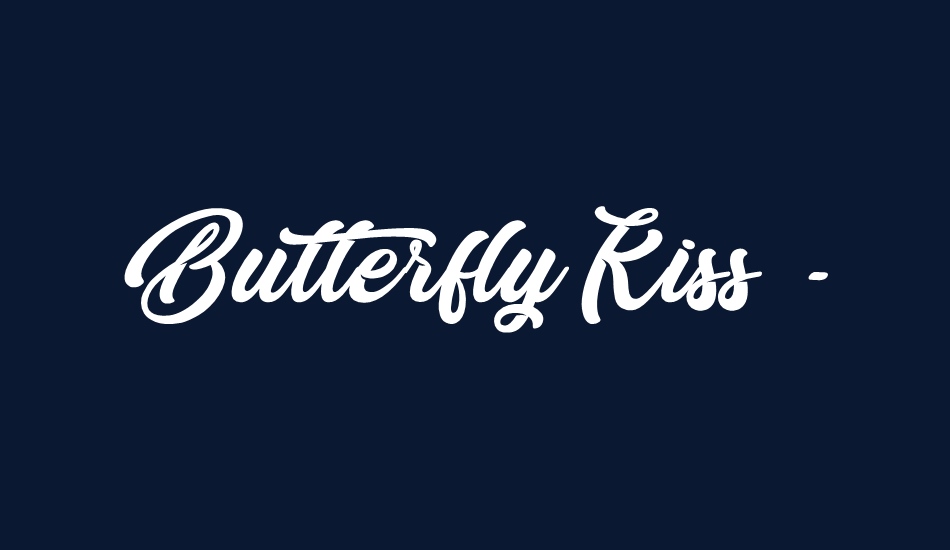 Butterfly Kiss - Personal Use font big