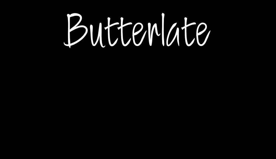 Butterlate font big