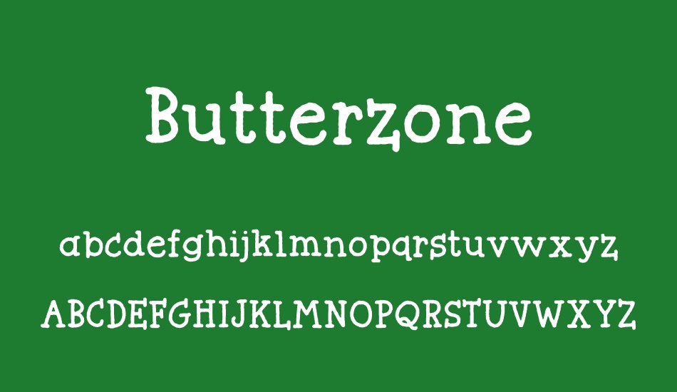 Butterzone DEMO font