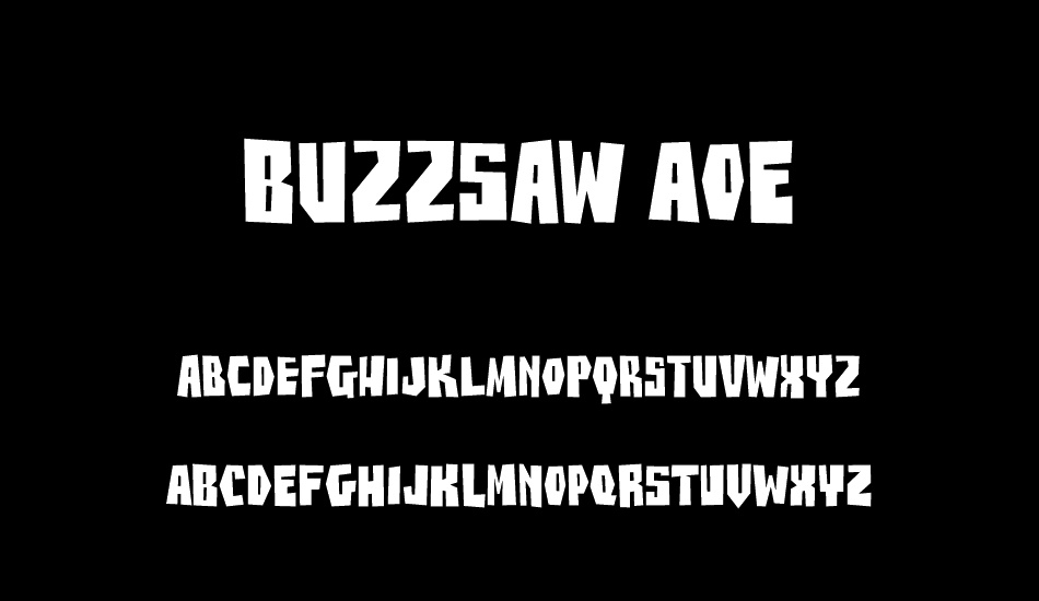 BuzzSaw AOE font