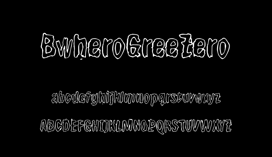 BwheroGreeZero font