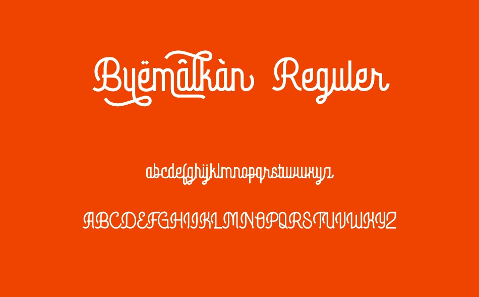 Byemalkan font