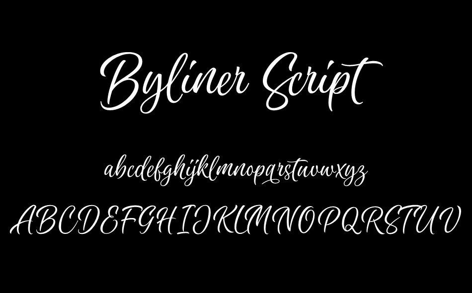 Byliner Script font