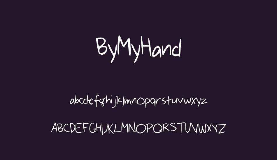 ByMyHand font