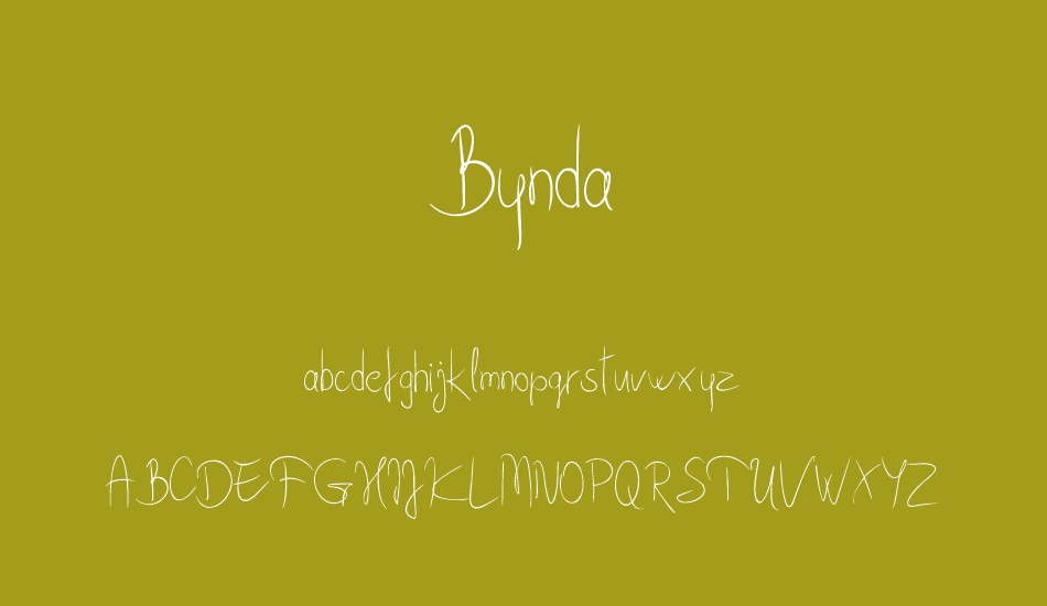 Bynda font