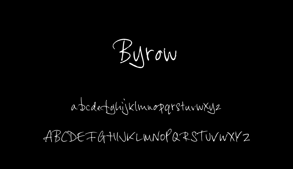 Byrow font